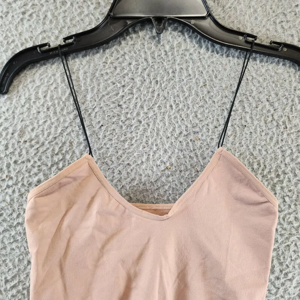 Free People Skinny Strap Cropped Camisole Women's XS/S Beige Scoop Neck Pullover - Picture 3 of 12